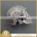 natural black zebra human skull good for home decoration