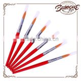 6Pcs Nylon Paint Brush Set Round Pointed Watercolor Brushes Artist Supplies Oil Painting Brush Acrylic Paint Brush For Painting