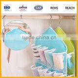 PVC+Polyester 16 Pockets Over Door Cloth Shoe Organizer Hanging Hanger Closet Space Baby Shoe Storage Bag