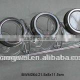 3pcs Transparent Glass Spice Jar Set