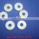 Natural White Freshwater Shell Donut Blank thumbnail-1