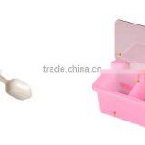 Plastic Square Salt Spice Jar Storage Containers With Spoon thumbnail-2