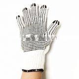 PVC Dotted Cotton Knitted Gloves / Cotton Work Gloves With Rubber Grip Dots thumbnail-4