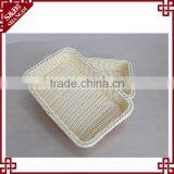 High Quality Plastic Rattan Rectangle Shape Widely Use Food Basket Suit thumbnail-2