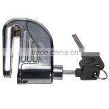 Chorme 6mm Security Motorcycle Motorbike Sturdy Wheel Disc Brake Lock Safety Alarm / Key thumbnail-2