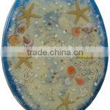 Beach/Sand/Shell Polyresin Toilet Seat,Lucite Toilet Seat,Resin Toilet Seats, 18" Size thumbnail-1