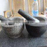 Small Polished Granite Mortar and Pestle thumbnail-1