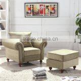 European American Rustic Style Comfortable Fabric Sofa Chair for Living Room Bedroom LQ-D015# thumbnail-1