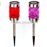 12pk Stainless Steel Solar Deco Garden Lawn LED Path Light thumbnail-1