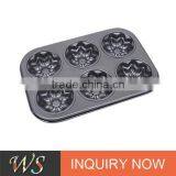 6 Cups Non-stick Carbon Steel Bake Ware thumbnail-1