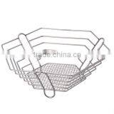 Vintage Metal Wrought Iron Leaf Ivy Wire Flower Basket Fruit Basket thumbnail-2