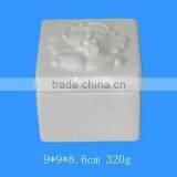 Square Shape White Mini Ceramic Candy Jars