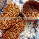 Round Rattan Cup Coaster thumbnail-3