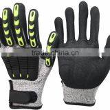 NMSAFETY Anti Cut hi Vis Mechanics Gloves thumbnail-1