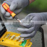 NMSAFETY EN388 PU Gloves Grey Ployester Liner pu Coated Wroking Gloves Good Grip in Dry Enviroment thumbnail-1