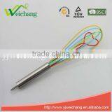 WCC2535 Good Quality Heart Shape Egg Whisk Silicone Wire Whisk, Egg Frother, Milk & Egg Beater Blender 12" Hot Sales thumbnail-1