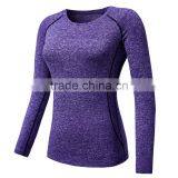 Custom Comfortable Professional Blank Long Sleeve Women Fitness Gym Sport T-shirt thumbnail-3