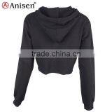 Oem Service Custom Long Sleeve Girl Crop Hoodie thumbnail-2
