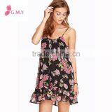 Latest Design Women Floral Printing Casual Summer Hot Selling Strap Dress thumbnail-1