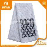 Bestway Royal Blue Fancy Lace Borders FL0189 French Net Lace With Stones 2016 thumbnail-4