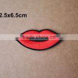 2017Customized Kiss Lip Embroidery Patch, Virious Lip Embroidered Brand Logo Patch thumbnail-1