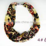 Conformtable Soft Short Polyester Scarves Solid Dark Gray Short Neck Scarves For Women thumbnail-2