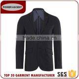 New Design Half Lined Polyester Viscose Black Man Business Suit Jacket thumbnail-1