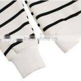 Ladies Women Casual Hooded Long Sleeve Striped Pullover Hoodies With Fleece thumbnail-6