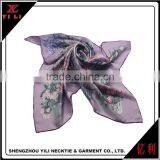 100% Silk Printing Factory Custom Lady Flower Scarf thumbnail-3