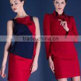 High Quality Red Comfortable Women Airline Pilot Uniform With Good Workmanship thumbnail-5