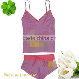 2014 New Fashion Lady Girls Casual Summer Cotton Pajamas Set thumbnail-1