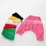 Summer High Quality Cotton Pure Color Girls Children Harem Pants thumbnail-2