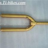 Titanium BMX Fork -03 Golden Anodized