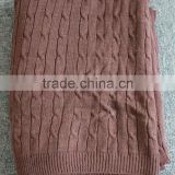 Cable knitted throw
