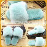 Rabbit Fur Colorful Wholesale For Women Beach Flip Flop Slipper thumbnail-3