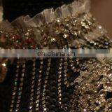 High Quality Stunning Shining Crystal Wrap For Bride High Neckline Shoulder Shawl thumbnail-6