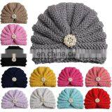 Knitted Winter Baby Hat for Girls Candy Color Bonnet Enfan Baby Beanie Turban Hats Newborn Baby Cap for Boys Accessories thumbnail-3