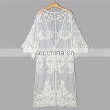 2019 New Women Chiffon Kimono Lace Loose Cardigan Bikini Cover Up Wrap Beachwear Beach Dress Beach Cover Up Pareo Robe De Plage thumbnail-4