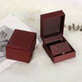 New Brushed Leather Jewelry Box Creative Jewelry Storage Box Necklace Ring Bracelet Brushed Leather Jewelry Packaging Box thumbnail-1