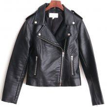 HOT SALE 2021 NEW ARRIVAL LADIES'FAUX LEATHER MOTORCYCLE JACKET thumbnail-1