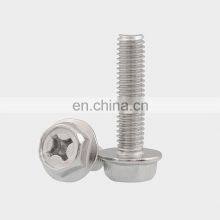 Slotted Philips Head Hex Flange Bolt With Serration Stainless Steel Bolt Stock thumbnail-3