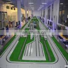 Landscape HO scale model diagram with train track and train can move