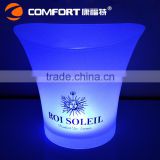 Color Changeable Champagne Tub Frosted Plastic Ice Bucket Cooler thumbnail-1