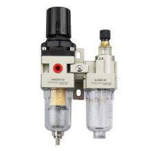 AC2010-02 FR.L Two Points Air Source Treatment Units Pneumatic Filter Regulator Lubricator With Compressor Gauge thumbnail-2