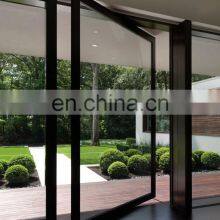Modern Design Big Metal Entrance Door Glass Wrought Iron Entry Pivot Door thumbnail-2