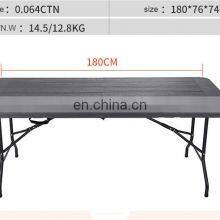 Portable Outdoor Patio Furniture Rectangular Plastic Foldable Banquet Catering Bbq Camping Picnic Folding Table thumbnail-4