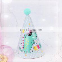 Cute Birthday Hat Plush Ball Happy Birthday Pattern Party Supplies Colorful Adult's Kid's Paper Hat thumbnail-4