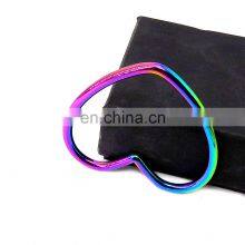 Zinc Alloy Rainbow Color Heart Shaped Ring Metal Love Shaped Buckle Heart Decoration Buckle thumbnail-1