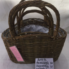 China Manufacturer High Quality Small Size Wicker Basket For Decoration thumbnail-1