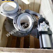 Pneumatic Ceramic Lined Rotating Disc 3 T Diverter Valve thumbnail-4